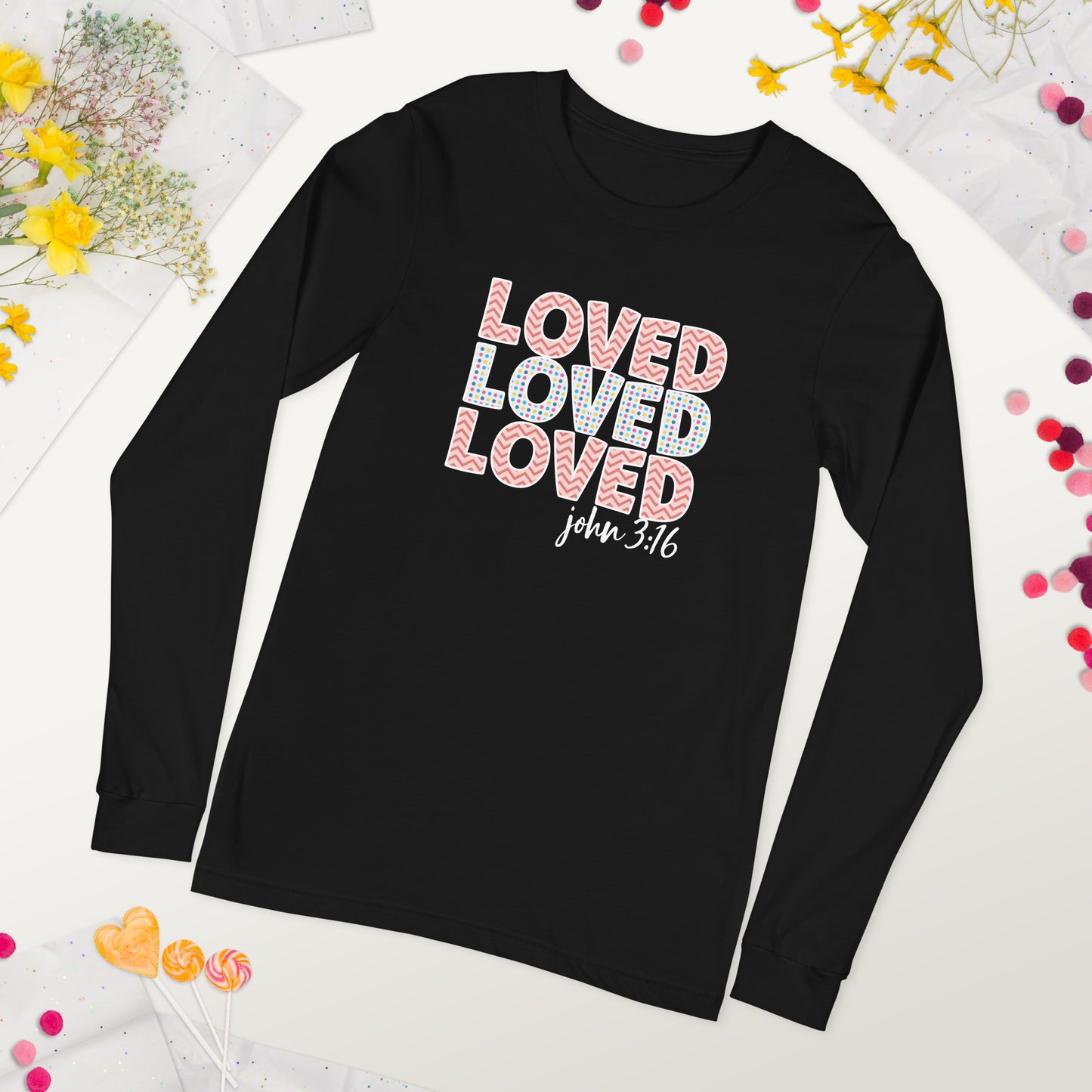 LOVED John 3:16 Long Sleeve Graphic Tee