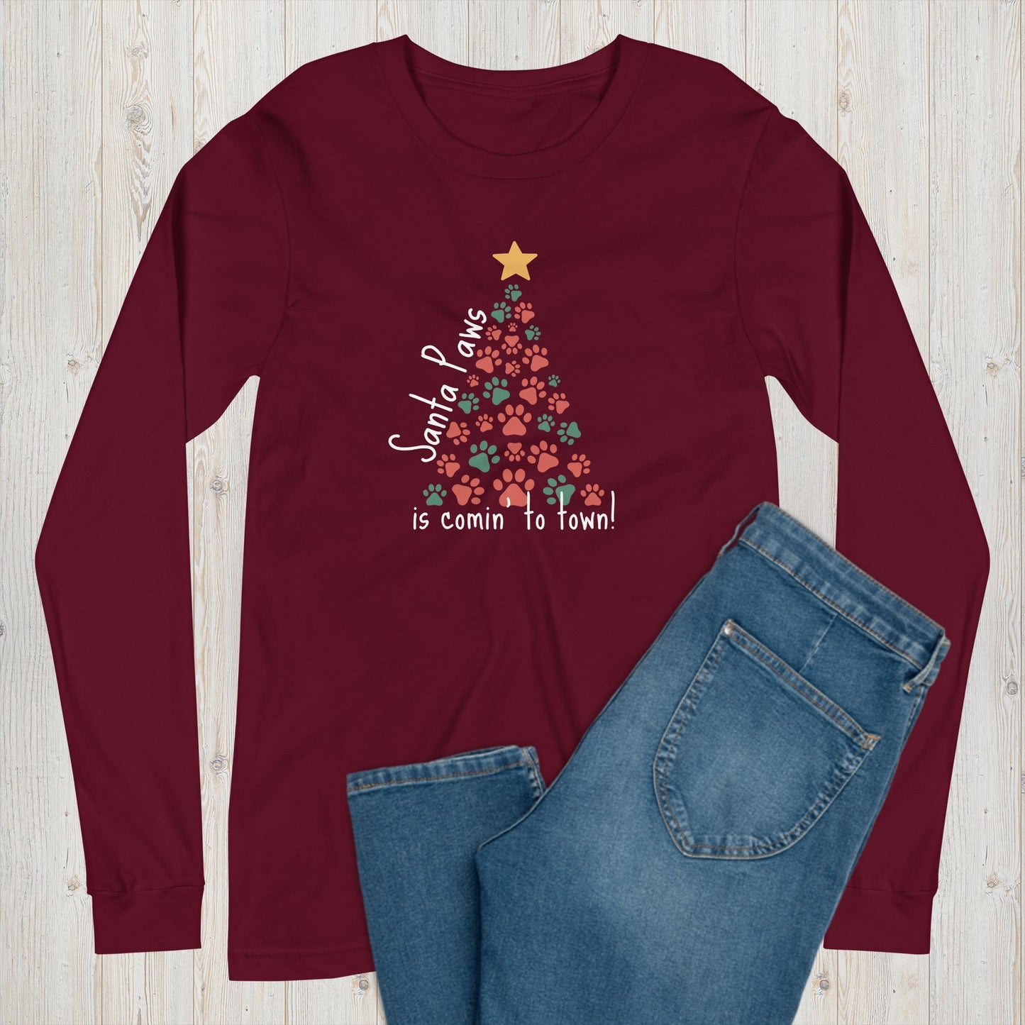 Santa Paws Long Sleeve Graphic Tee