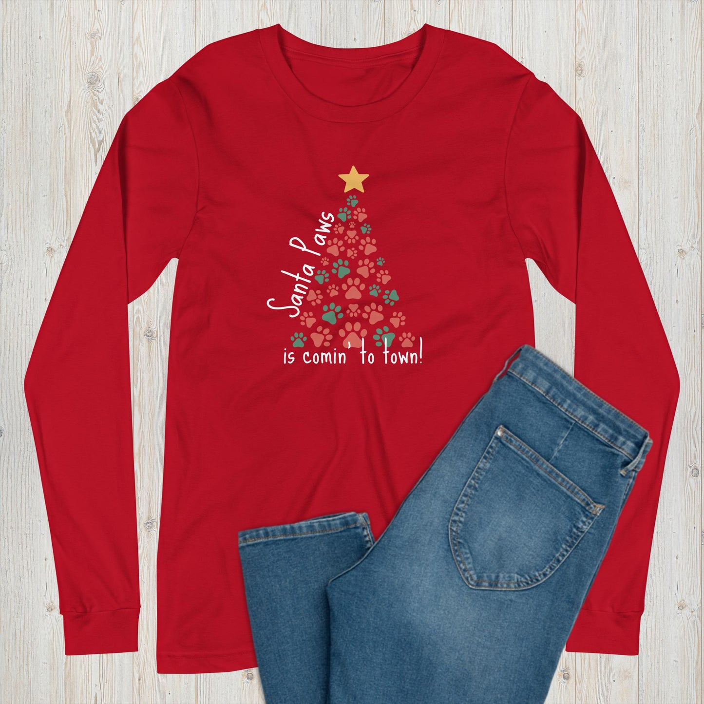 Santa Paws Long Sleeve Graphic Tee