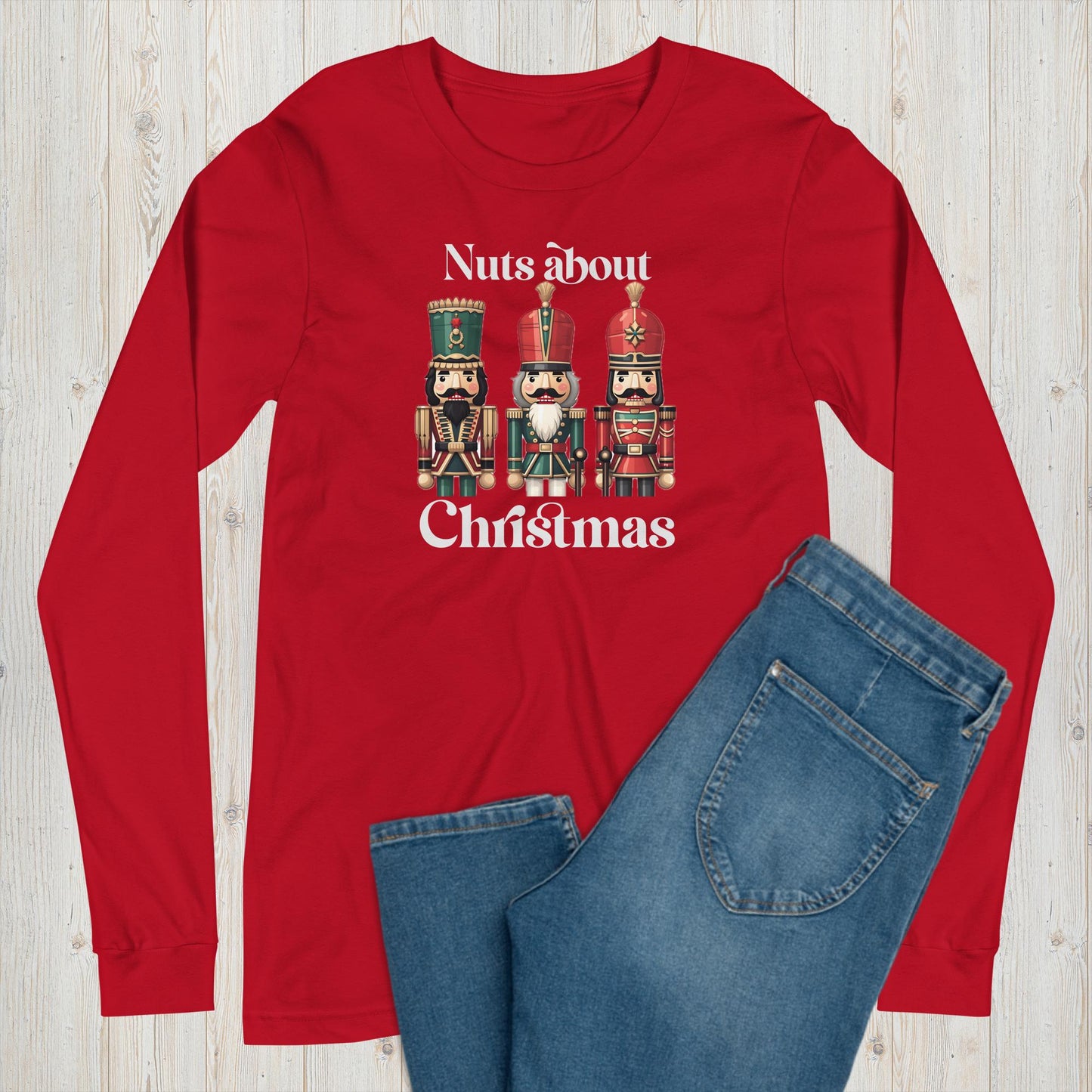 Nuts About Christmas Long Sleeve Graphic Tee