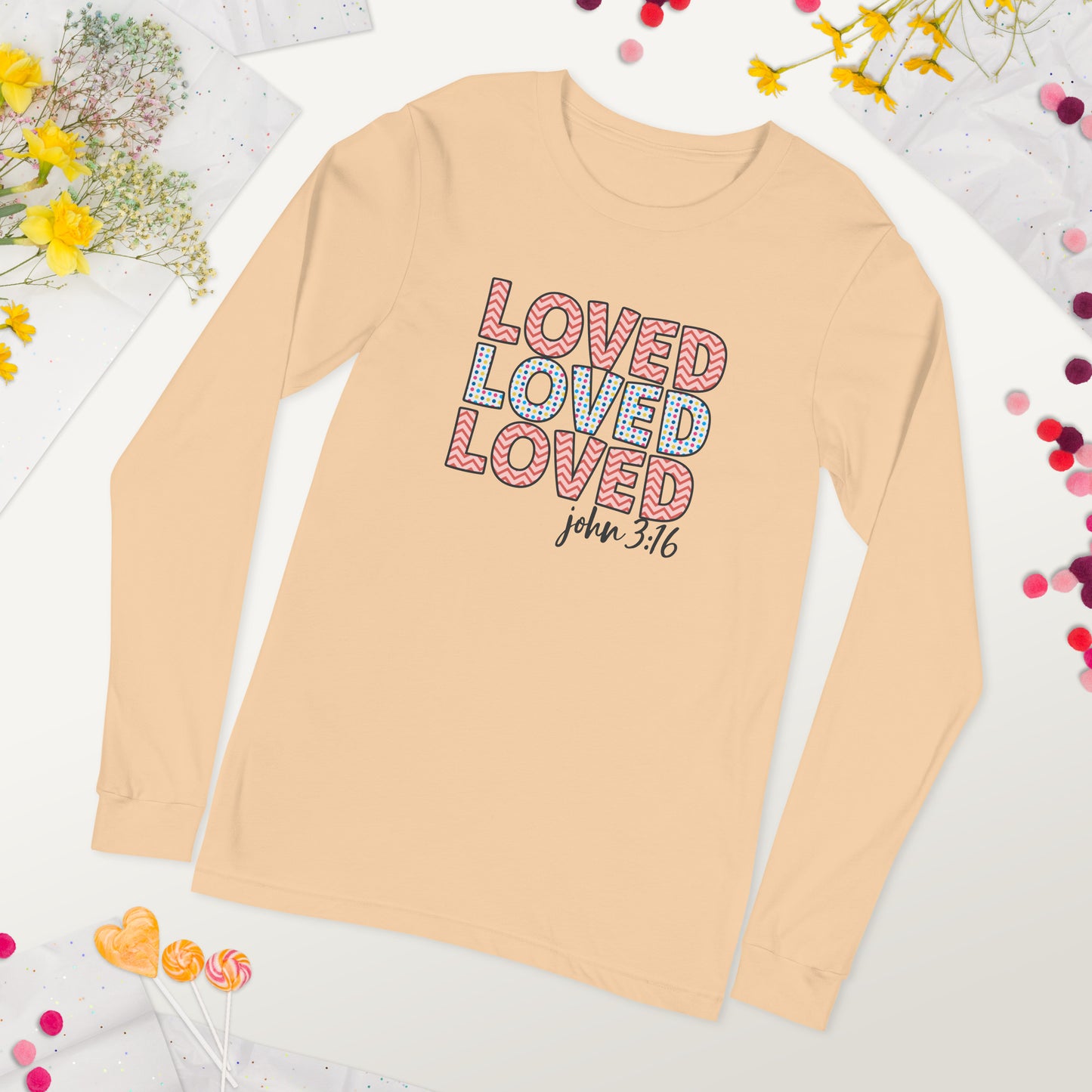 LOVED John 3:16 Long Sleeve Graphic Tee
