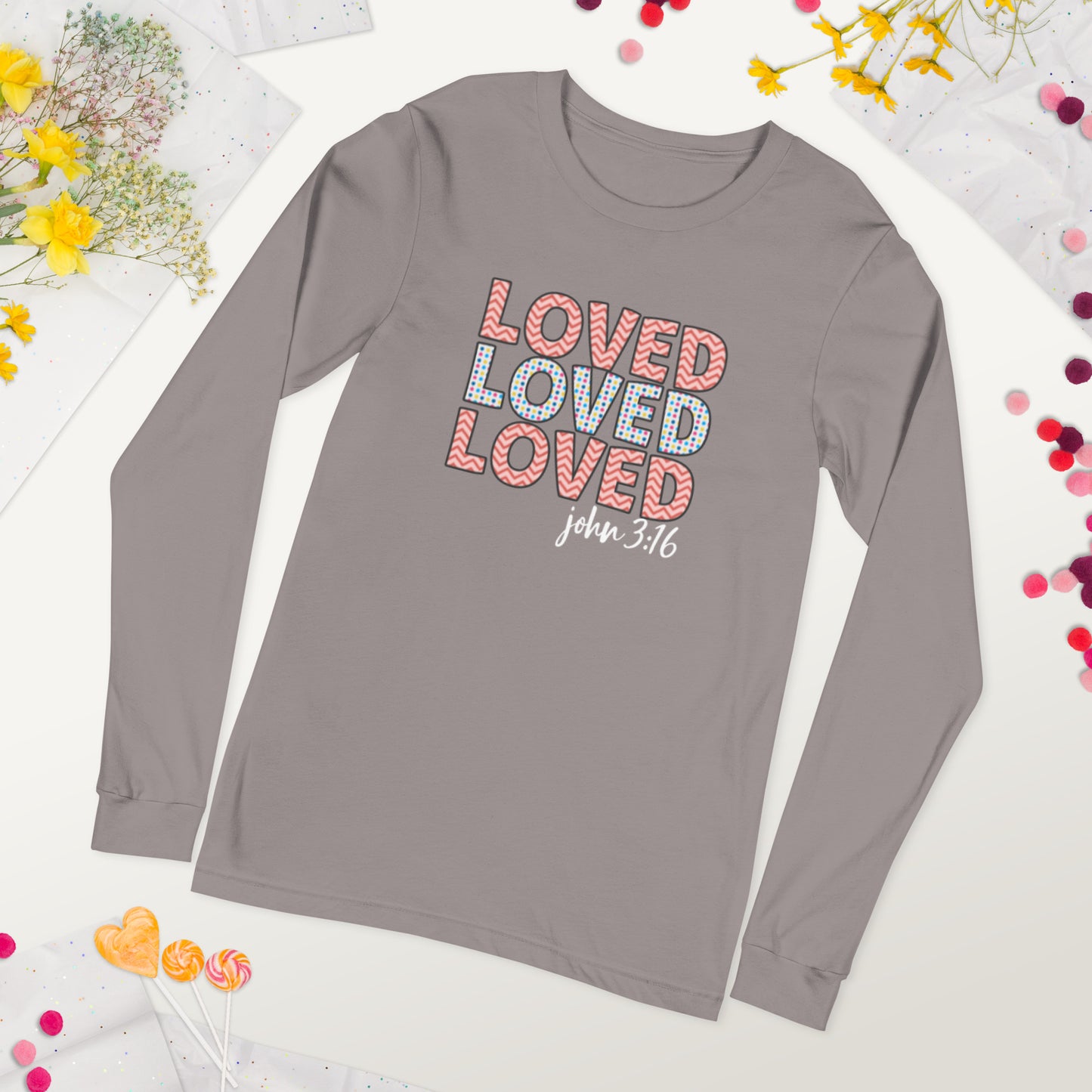 LOVED John 3:16 Long Sleeve Graphic Tee