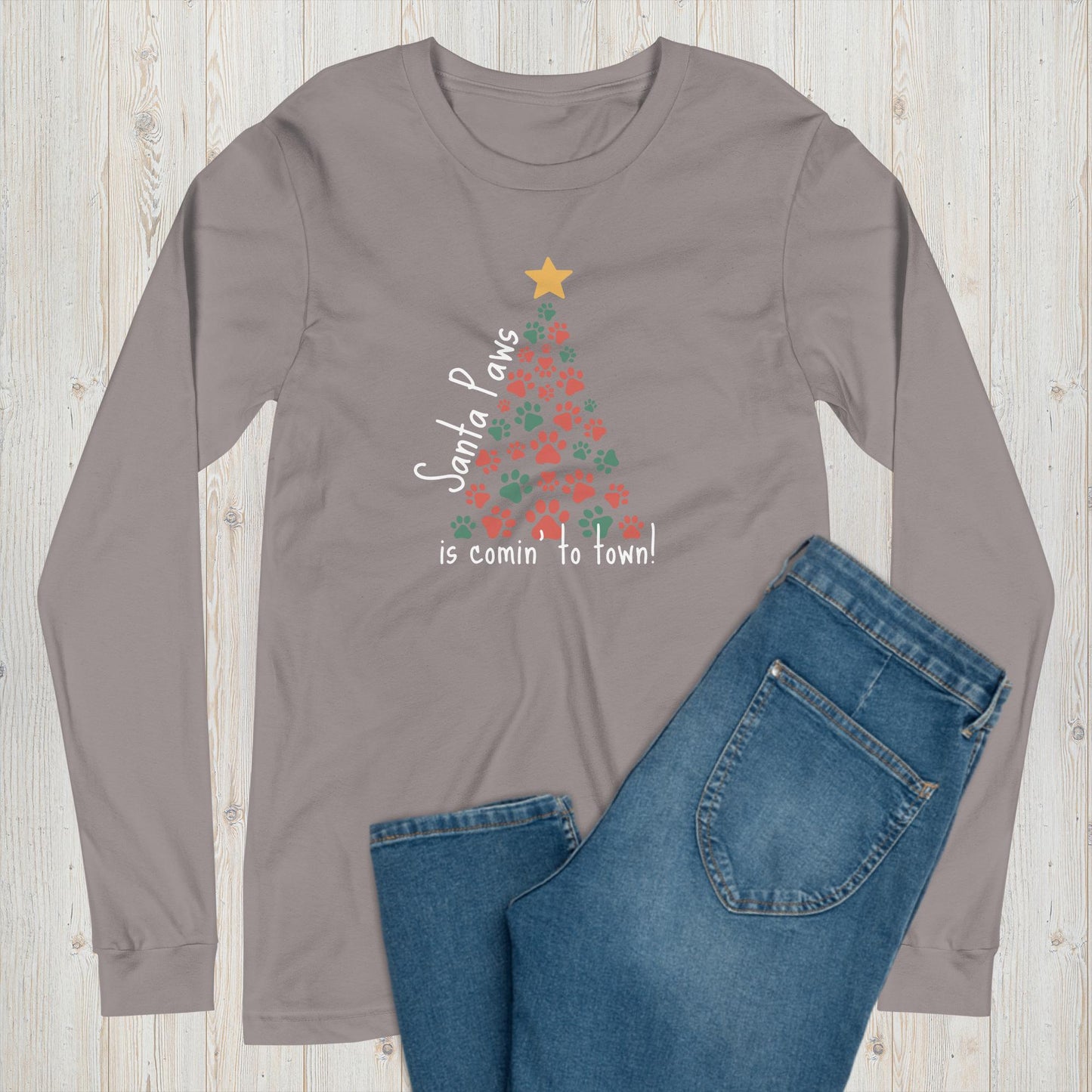 Santa Paws Long Sleeve Graphic Tee