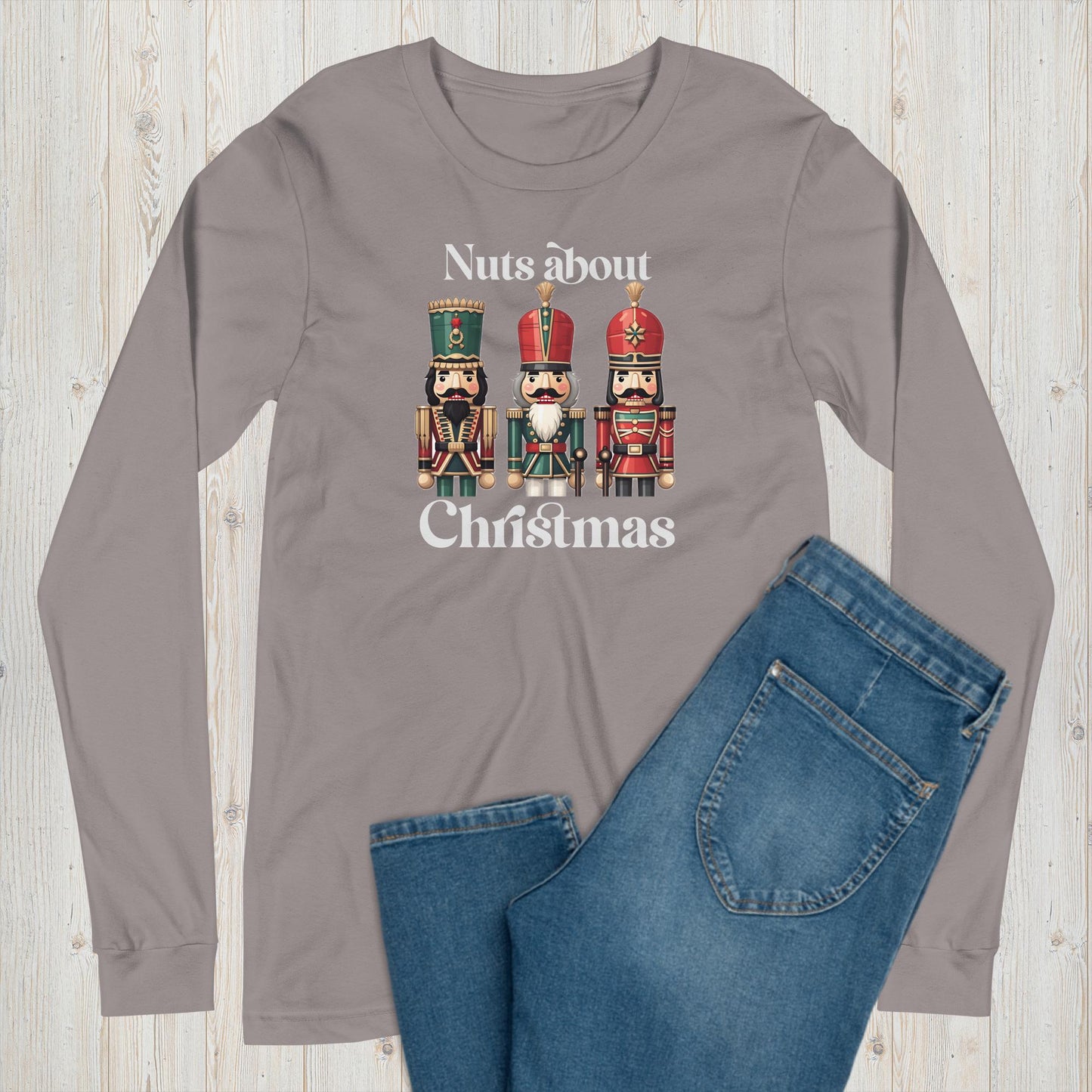Nuts About Christmas Long Sleeve Graphic Tee