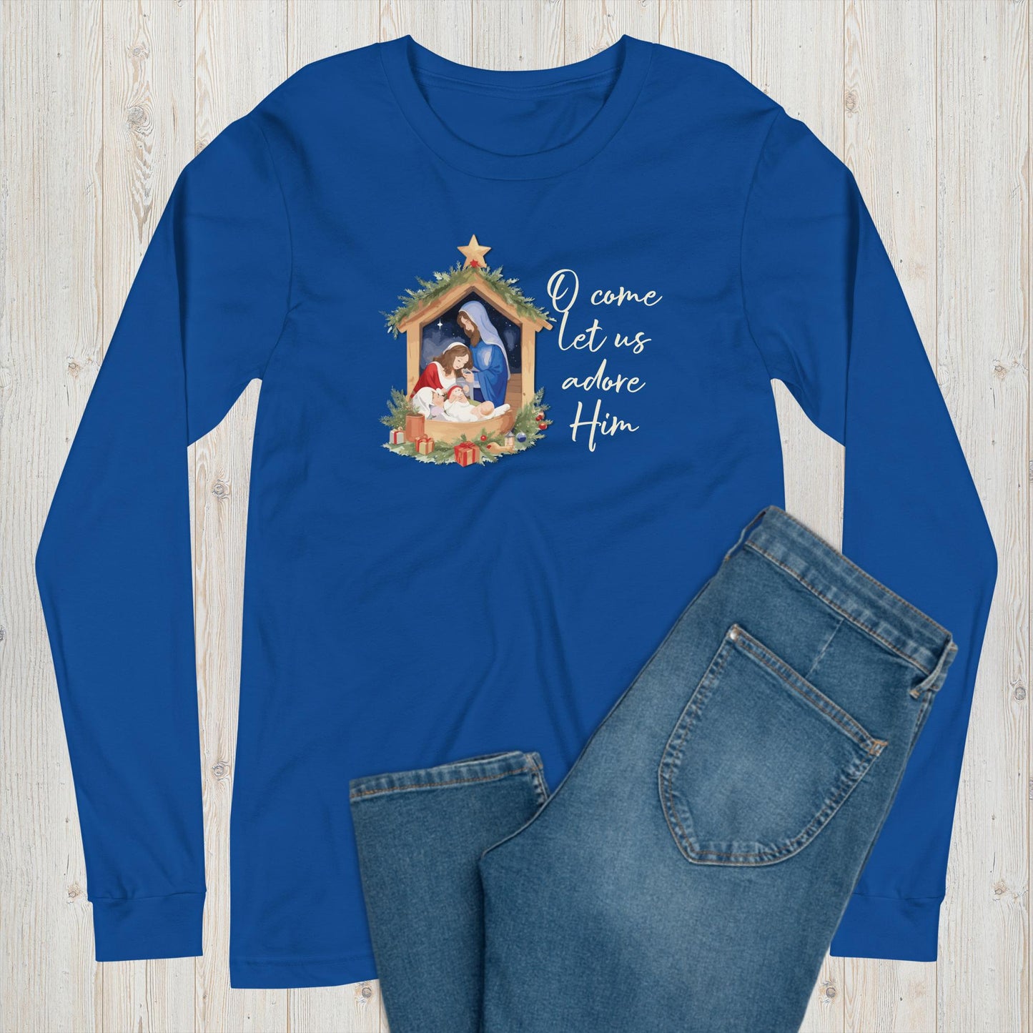 Let Us Adore Him Long Sleeve Graphic Tee