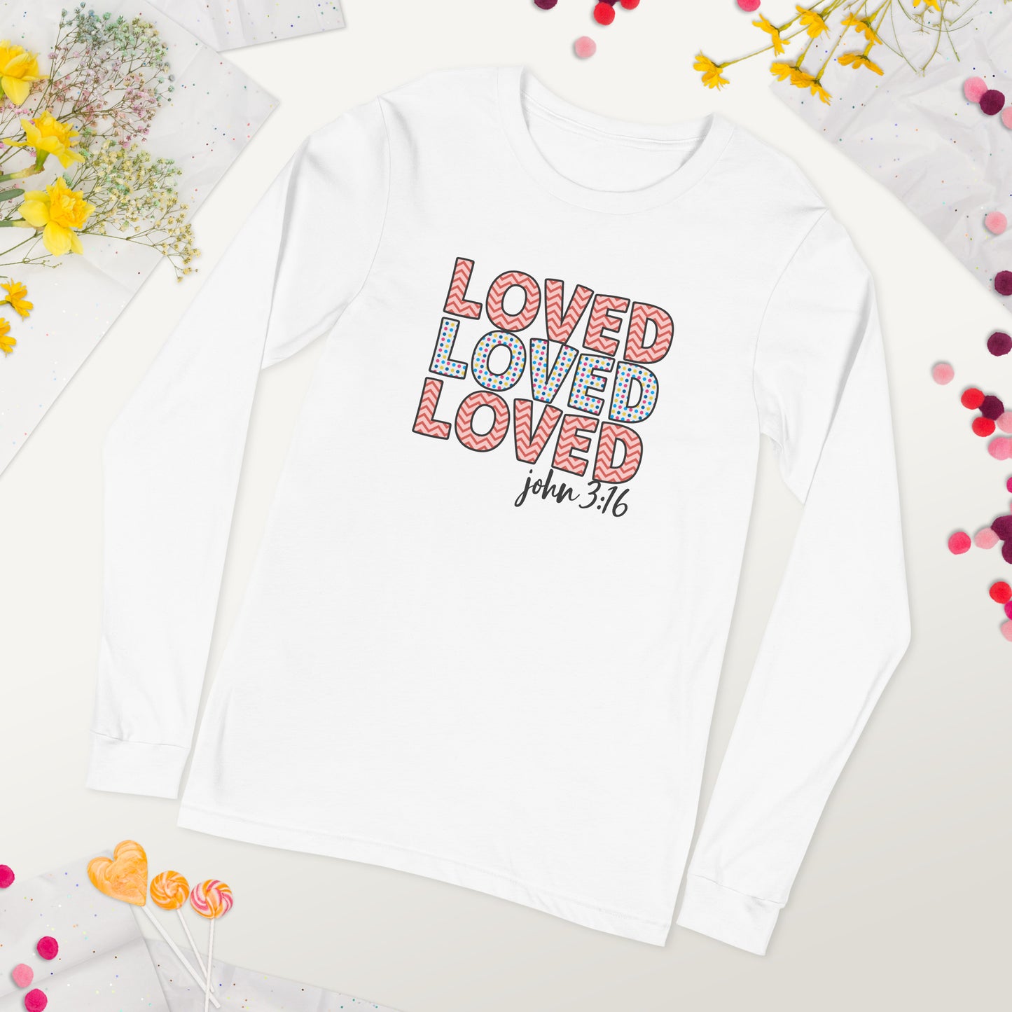 LOVED John 3:16 Long Sleeve Graphic Tee
