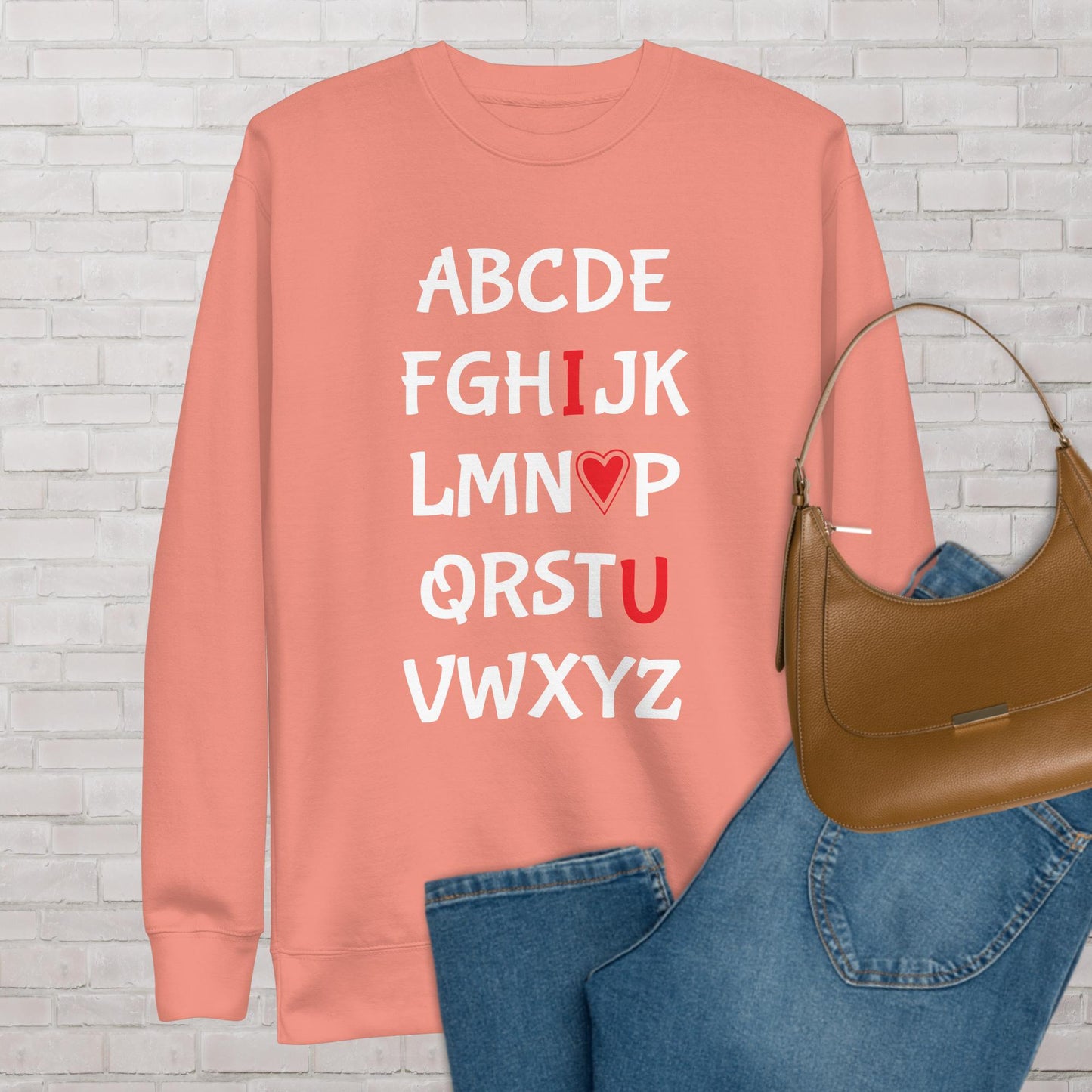 Alphabet I Heart U Sweatshirt