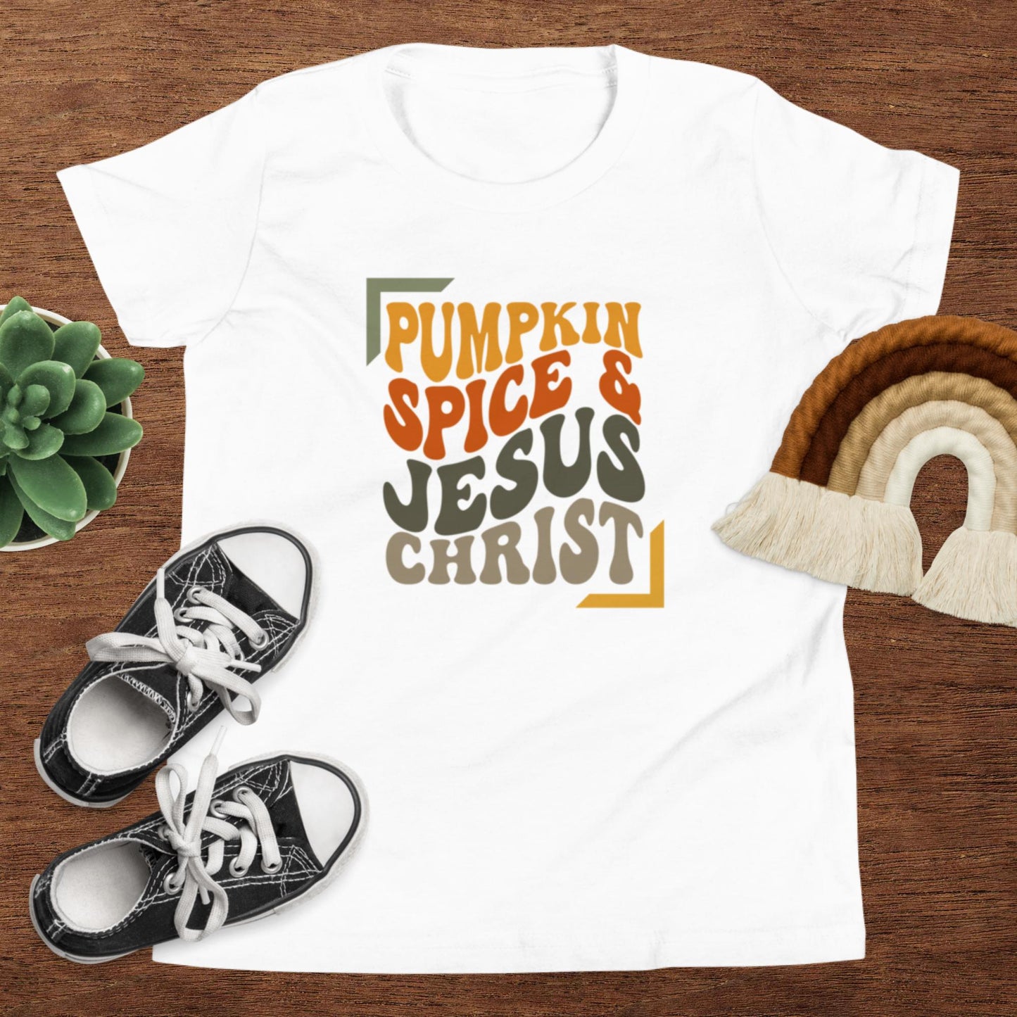 Pumpkin Spice & Jesus Graphic Tee - Youth