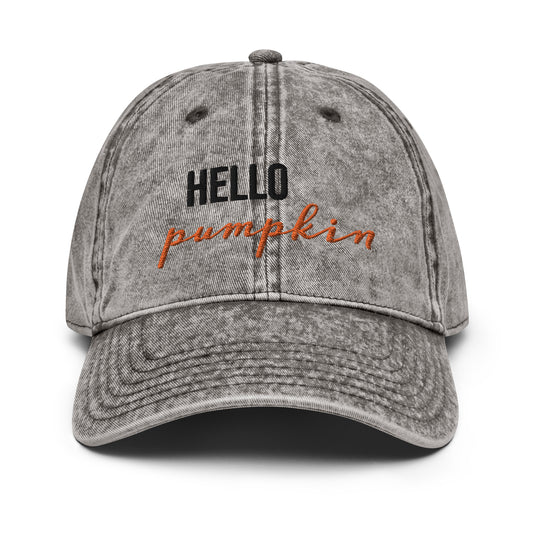Hello Pumpkin Vintage Hat
