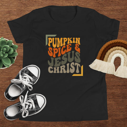 Pumpkin Spice & Jesus Graphic Tee - Youth